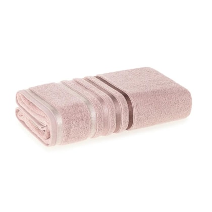 Toalha De Rosto Lumina Soft Rose Com Rosa Karsten 48x80cm