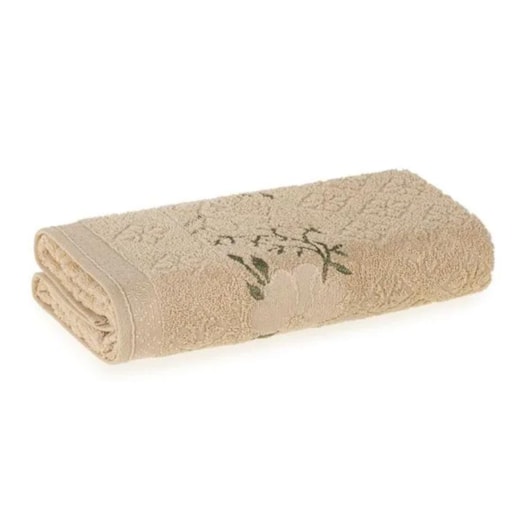 Toalha De Rosto Yuna Grao Com Pérola Karsten 48x80cm - Imagem principal - adcd00ac-61c9-4b45-a605-7e484e3af79d