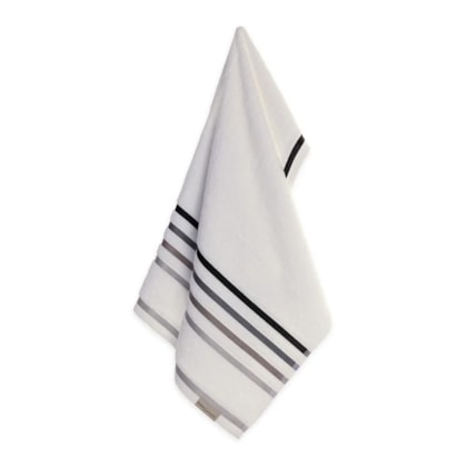 Toalha De Visita Lumina Branco Com Cinza Karsten 30x50cm