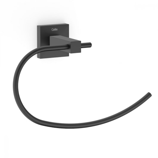 Toalheiro Anel Elite Preto Matte Celite - Imagem principal - cdfef6f5-1fff-4b4b-94ee-c4e8f7987c17