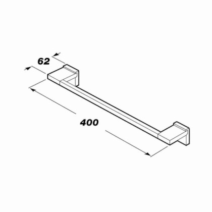 Toalheiro Barra Ritmo Cromado Roca 40cm