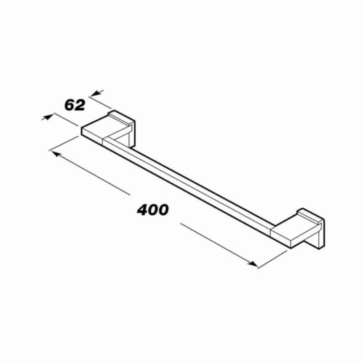 Toalheiro Barra Ritmo Cromado Roca 40cm - Imagem principal - 2dd99eb5-3420-4050-bd4b-9e8ece93b60d