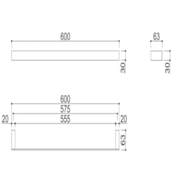 Toalheiro Kr566 Cromado 60cm