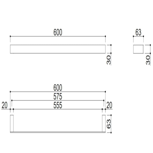 Toalheiro Kr566 Cromado 60cm - Imagem principal - f40d4920-0240-445e-9c6f-691a42ee38b1