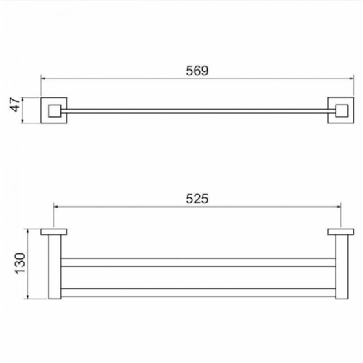 Toalheiro Linear Duplo C 34 Preto Matte Meber - Imagem principal - 7ace5ab1-2d12-4a8c-bcb3-4a2f7be79de0