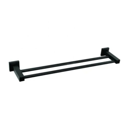 Toalheiro Linear Duplo C 34 Preto Matte Meber - Imagem principal - 062598bd-4392-4409-97d0-25d0b7646351