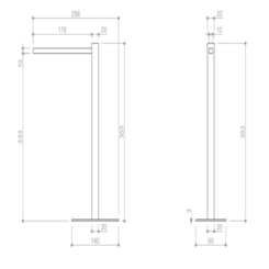 Toalheiro Para Bancada Kr725 Branco Matte Kromma