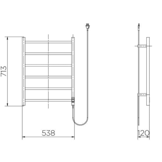 Toalheiro Térmico Cozy Square Quadrado 127v Inox Polido Docol - Imagem principal - 566fc5ea-6af4-4237-a65f-33fff09ac583