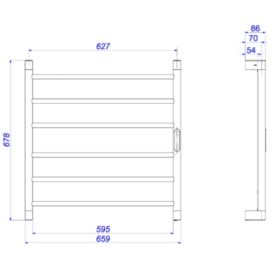 Toalheiro Térmico de Parede Fio Lado Direito 110V Cromado Deca - Imagem principal - 47ac4cb9-d4d9-465f-ac8d-392590968a40