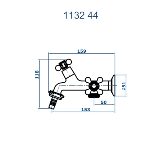 Torneira Com Saída Para Máquina De Lavar  Cromado Fani - Imagem principal - 88f50945-b246-4693-94d7-59f6e6b47a54