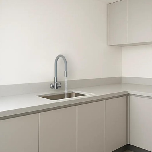 Torneira Cozinha de Parede Motion Metalizada e Cinza Zagonel - Imagem principal - ceea9447-deb5-42ae-8e7d-df0d6f59e5db