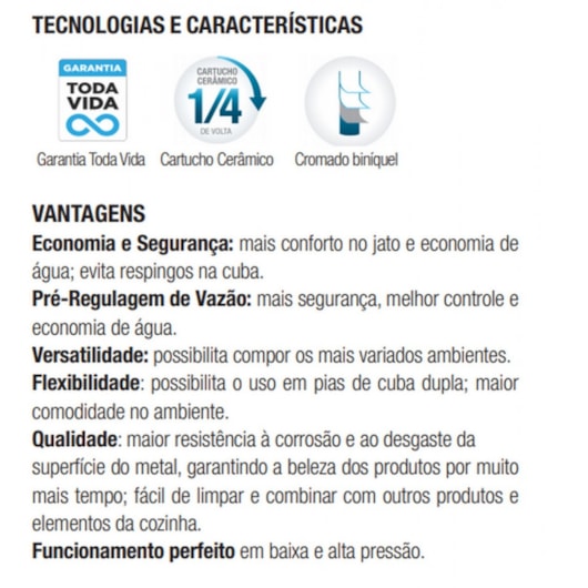 Torneira De Acessibilidade De Mesa Para Lavatório Com Alavanca Bica Alta Benefit Cromado Docol - Imagem principal - 2d125b00-4ac2-4a86-90ac-c8213f7559b0
