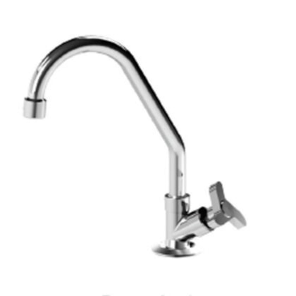 Torneira de Cozinha de Mesa Bica Móvel Wind Cromada Romar DN15
