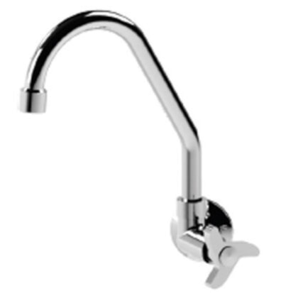Torneira de Cozinha de Parede Bica Móvel Wind Cromada Romar DN15 - DN20