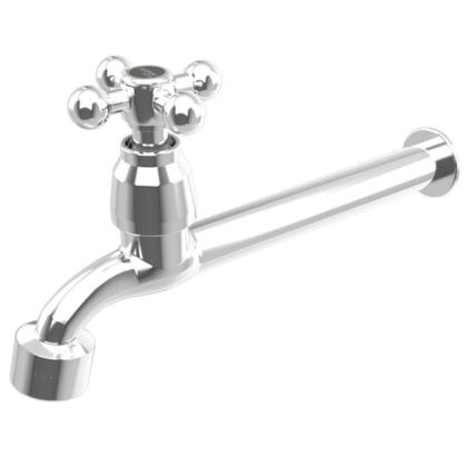 Torneira De Cozinha De Parede Com Arejador C33 Cromada Romar 18cm DN15 - DN20