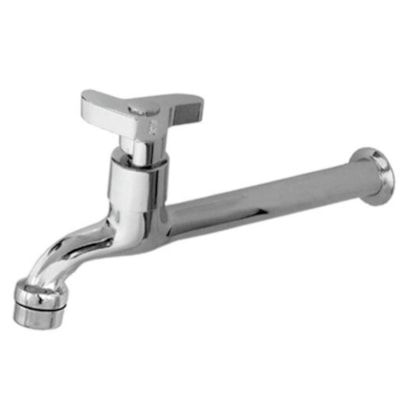 Torneira De Cozinha De Parede Com Arejador Wind Cromada Romar 18cm DN15 - DN20