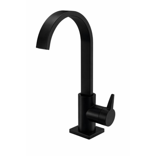 Torneira de Lavatório de Mesa Bica Alta Vite Black Romar DN15 - Imagem principal - f1373076-fd92-4729-9b76-e95c43e6815c