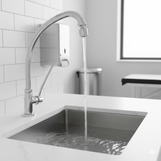 Torneira de Mesa p/Cozinha Bica Móvel Clinic Cromada Romar - Imagem principal - 58aedb6c-fc9f-456f-97b0-3214805adf0f