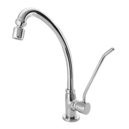 Torneira de Mesa p/Cozinha Bica Móvel Clinic Cromada Romar - Imagem principal - 5ea6a6eb-5e5c-442f-ac95-556e624f4667