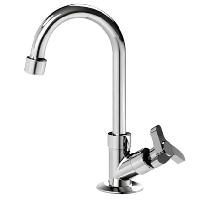 Torneira de Mesa p/Lavatório Bica Alta Wind Cromada DN15 Romar