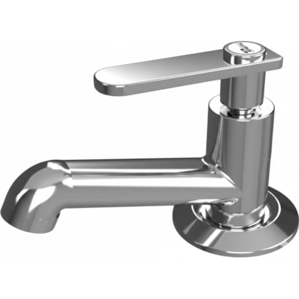 Torneira de Mesa p/Lavatório Bica Baixa Simples Pratic Cromada DN15 DN20 Romar