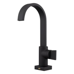 Torneira de Mesa para Banheiro e Lavabo Prima 1195 BK210 Preto Fosco DN 15 1/2 Fani