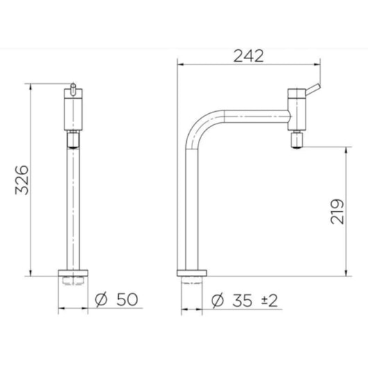 Torneira De Mesa Para Cozinha Bica Móvel 90° Cromado Lóggica Docol - Imagem principal - c6757bbe-4794-48ab-b800-73abefb40d06