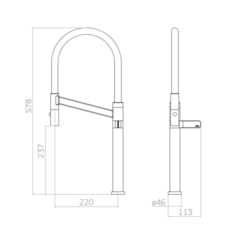 Torneira De Mesa Para Cozinha Colore Inox E Fendi Deca