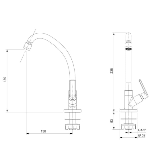 Torneira De Mesa Para Cozinha Smart-N Cromado Celite - Imagem principal - 5e745209-40cf-4e96-9214-5d71d54a686c