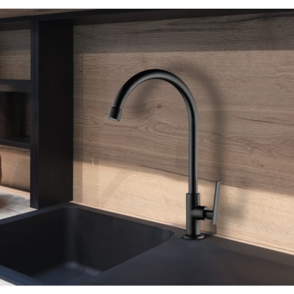 Torneira de Mesa Para Cozinha Studio Black 1167 B37 Lorenzetti