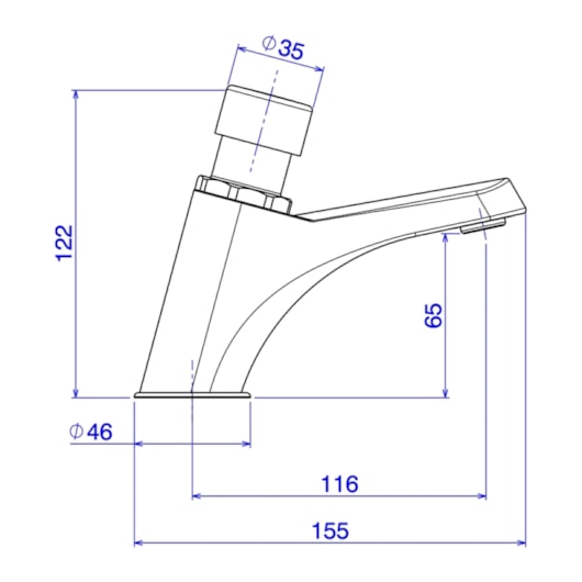 Torneira De Mesa Para Lavatório Automática Decamatic Eco 1173c Cromada Deca - Imagem principal - 26d1e2ea-cc25-41ed-8ab3-ff7e3938f0aa