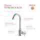 Torneira De Mesa Para Lavatório Bica Alta 1190 C24 1/4 Volta Tetra Cromado Meber - 502c81e6-0eb1-43da-a021-acf72623d4b4