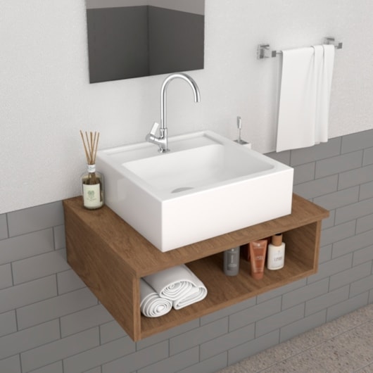 Torneira De Mesa Para Lavatório Bica Alta Arejador Interno Atria Cromado Meber - Imagem principal - abc03e1a-06a6-47b0-b6f1-34736e83de40