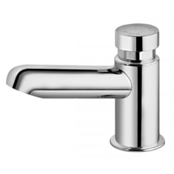 Torneira De Mesa Para Lavatório Bica Baixa PressMatic Alfa Cromado Docol