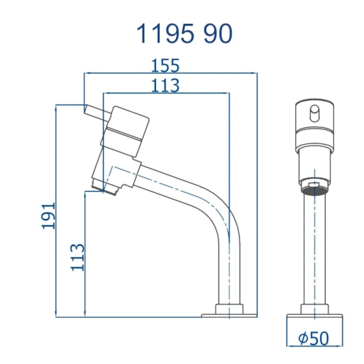 Torneira De Mesa Para Lavatorio Com Bica Baixa 1195 1/2 Eva 90 Preto Fosco Fani - Imagem principal - b0a60953-208d-45a1-831a-f31ff4213737