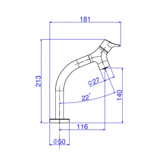 Torneira De Mesa Para Lavatório De Bica Baixa Cromado Deca - Imagem principal - e7aaa897-5028-4d3d-8f86-d205817eb2b8