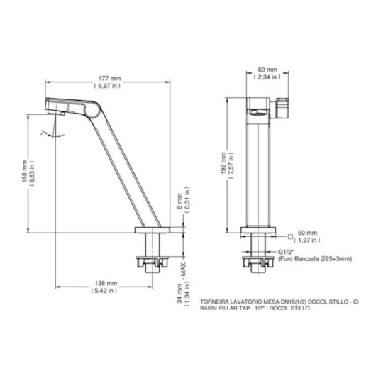 Torneira De Mesa Para Lavatório Stillo Ouro Escovado Docol - Imagem principal - 6c3306f6-a93e-4a01-87ca-f3f8da851117
