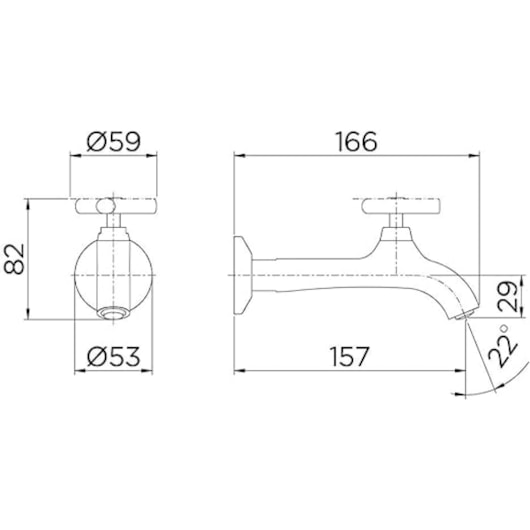 Torneira De Parede Longa Riva Cromado 1158 Docol - Imagem principal - a86ca559-40fa-499e-9d66-58129587f477