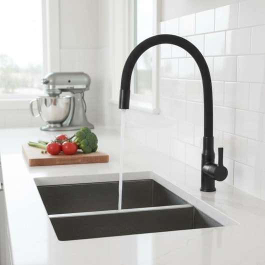 Torneira de Parede p/Cozinha Bica Móvel Colorflex All Black Easy Romar - Imagem principal - 94528996-bffc-4264-b85e-b91c7d4e242e