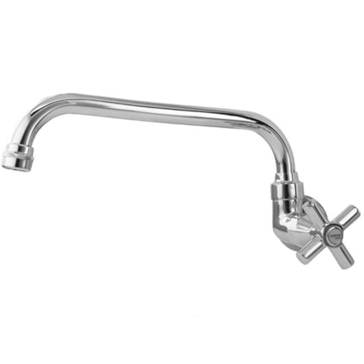 Torneira de Parede p/Cozinha Bica Móvel Cromada Romar - Imagem principal - ee495de1-930d-4ce7-b54e-50e36c740402