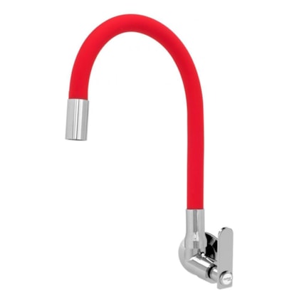 Torneira de Parede p/Cozinha Bica Móvel Pratic Red Cromado Romar
