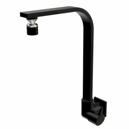 Torneira de Parede p/Cozinha Bica Móvel Vite Black DN15 DN20 Romar