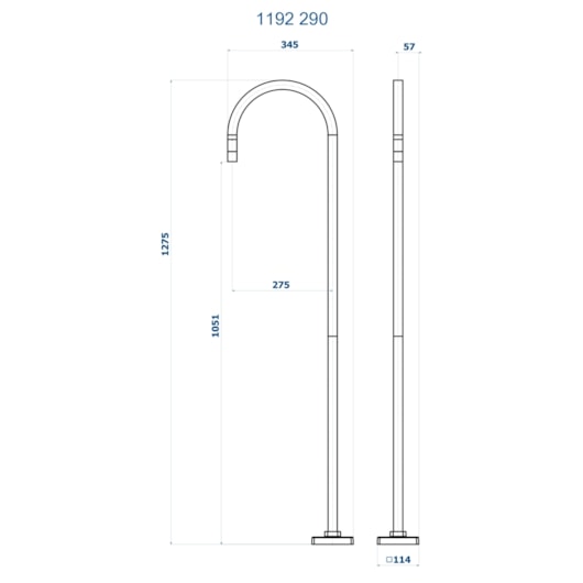 TORNEIRA DE PISO PARA LAVATÓRIO BICA CURVA VIK 1192 BK290 PRETO FOSCO FANI - Imagem principal - c80e6532-4b1e-4783-b59f-40d3f4dd85f1