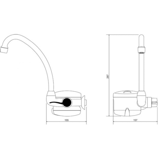 Torneira Elétrica Para Cozinha De Parede Easy 127v Lorenzetti - Imagem principal - dea51406-7119-460c-a51a-57154047003d