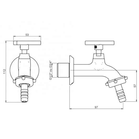 Torneira Jardim Parede C15 Meber - Imagem principal - ef43c3aa-822b-4ce5-8260-d56041c82430
