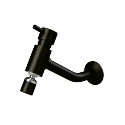 Torneira Longa de Parede p/Cozinha Bello Black Preto Fosco Romar