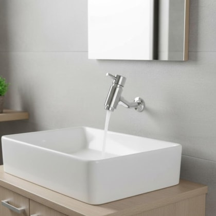 Torneira Longa de Parede para Lavatório Bello Cromada Romar