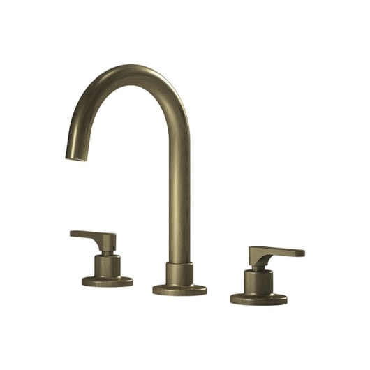 Torneira Misturador De Mesa Para Lavatório Bica Alta Móvel Ouro Velho Tunis Clássica 262 Fani Metais - Imagem principal - e438e09b-0f55-49db-8cad-ef4444da94a3