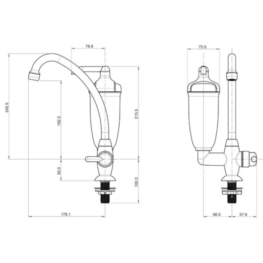 Torneira Para Cozinha De Mesa Acqua Bella Com Filtro  Branco Lorenzetti - Imagem principal - a0fd3026-14e8-4413-b894-ef42fc133497