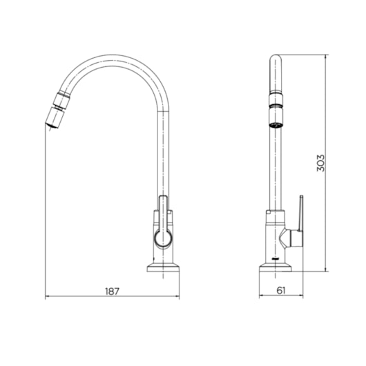 Torneira Para Cozinha De Mesa Bica Alta Gali Cromada Docol - Imagem principal - 2eae8a27-ab78-402a-9c4c-bc67a0c83487